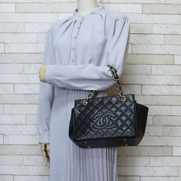 Chanel Caviar Black Shoulder Matelasse PST Bag - Picture 1 of 8